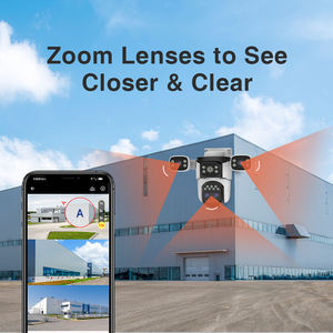 Açık AI akıllı kablosuz OKam Pro 4 Lens dört 3 görünüm açık güvenlik 720 derece Pir İnsan algılama Wifi 4G 10X Zoom hd kamera - Product Image 6