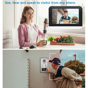 Sistema de videoportero para apartamento Cámara de timbre de video con pantalla de 7 pulgadas con función de intercomunicación de doble vía - Product Image 2