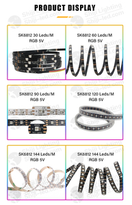 Shiji Addressable Multi Color Changing 30 60 90 120 144 <strong>Leds</strong> 5V WS2811 WS2812B SK6812 Mini SMD 2427 RGB Pixel <strong>LED</strong> <strong>Light</strong>