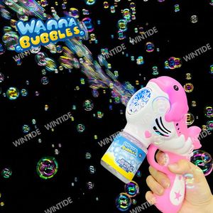 Unisex Kids' PC Plastic Dolphin Bubble Gun Continuous <strong>Blast</strong> with LED Lights and Music Durable Flashing Bubble Favors - Product Image 4
