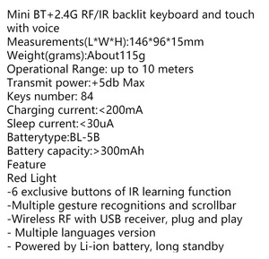 M9 2.4G Mini Wireless <strong>Keyboard</strong> Backlight Air <strong>Mouse</strong> Touchpad English Version for Android TV Box Desktop <strong>Use</strong> <strong>Computer</strong> Accessories - Product Image 3