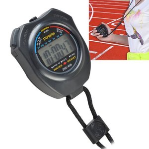 Stoppuhr Zähler Handheld Sport Stoppuhr Wasserdichtes digitales <span class=keywords><strong>Display</strong></span> LCD Chronometer <span class=keywords><strong>Count</strong></span> Timer Fitness Timer