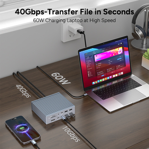 Tipo C al Computer portatile 20 porte Hub Thunderbolt 4/5 Dock di estensione 80Gbps multirunction Laptop Docking Station per Computer Mac - Product Image 3