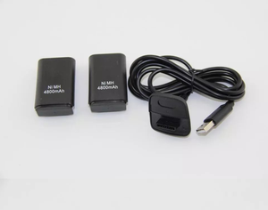 ชุดแบตเตอรี่3 in 1สำหรับ360 x กล่อง4800mAh สีขาวและดำพร้อมแบตเตอรี่แผ่นเกมชุดเปลี่ยนแบตเตอรี่ - Product Image 2