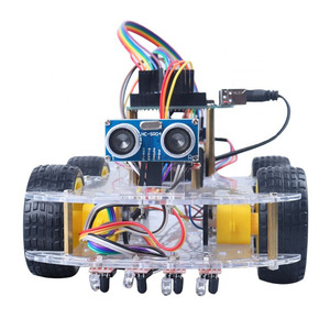 2WD/4WD UNO Anfänger Lern roboter Tracking Smart Car DIY Motor Kit mit Hindernis vermeidung für Roboter Anfänger - Product Image 1