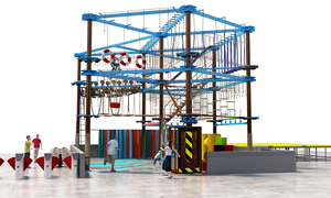 Cao độ cao trò chơi tùy chỉnh sân chơi trong nhà dây tất nhiên thiết bị vui chơi giải trí công viên - Product Image 5