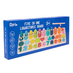 Unisex haneli blok eğitim bulmaca oyuncak Montessori malzemeleri numaraları mektuplar bebekler tulumları ahşap öğrenme blokları oyun çalışması - Product Image 1