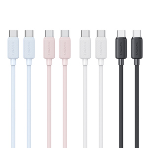 SJ701 USAMS 2025ใหม่ที่สร้างสรรค์60W USB-C PD ประเภท C เป็น Type C เพื่อพิมพ์แท็บเล็ตแล็ปท็อปโทรศัพท์มือถือชาร์จเร็วสายข้อมูลพีวีซีสำหรับแอปเปิ้ล - Product Image 1