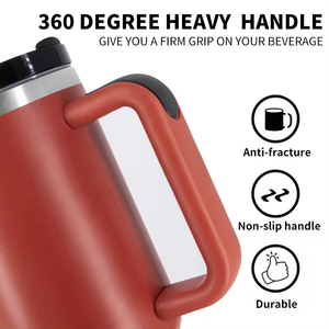 40oz kolu paslanmaz çelik Trek pipetli bardak özel Logo macera seyahat kamp kupalar fincan