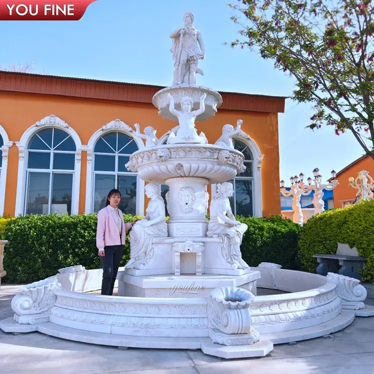 Grand Large Outdoor Marble Garden fontana d'acqua Poseidon a 3 livelli