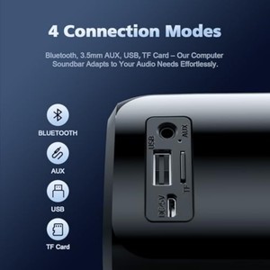 Deep Bass 3.5mm Aux-in <strong>Computer</strong> Sound Bar Gaming <strong>Speakers</strong> HiFi Stereo Portable <strong>Bluetooth</strong> <strong>Speaker</strong> Desktop PC <strong>Computer</strong> <strong>Speakers</strong> - Product Image 6