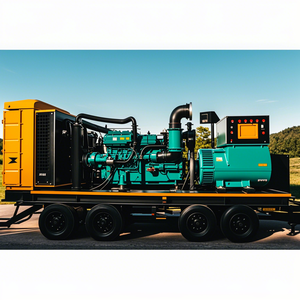 300kw di động máy phát điện diesel Bốn bánh xe trailer tiếng ồn thấp 3 giai đoạn đầy rẫy tần số nhà máy điện từ xa bắt đầu 230V đánh giá - Product Image 5