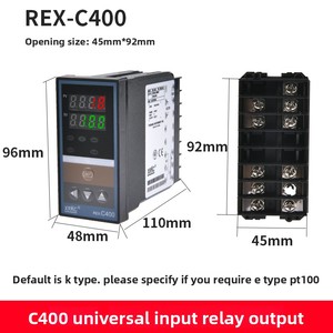 Thông minh xrkc điều khiển tự động độ chính xác cao cảm biến nhiệt độ ABS vuông loại REX-C400 OEM bảy đoạn hiển thị 1C - Product Image 2