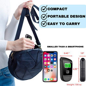 Profesyonel dereceli taşınabilir oto elektronik alkol hızlı doğru dijital LCD ekran kan alkol test cihazı - Product Image 4