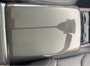 Tesla Model S/X 2021 + gerçek kuru karbon Fiber iç için MRD karbon kol dayama kapağı kol dayama. - Product Image 3