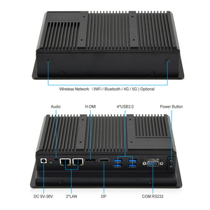 Venta caliente 7 pulgadas todo en uno pantalla táctil capacitiva Panel PC IP66 impermeable sin ventilador J6412 Linux/Windows computadora Industrial - Product Image 5