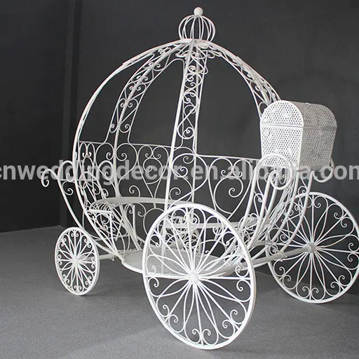 Kabak arabası düğün metal zemin düğün külkedisi dekorasyon için