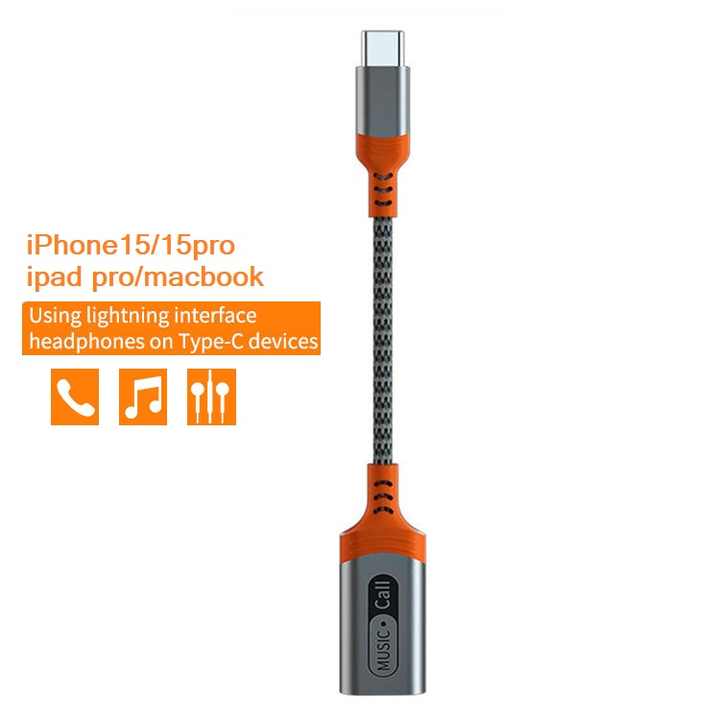 USB-C Hub Headphone Jack Adapter Audio Cable for IPhone15/15pro/ipad Pro/macbook