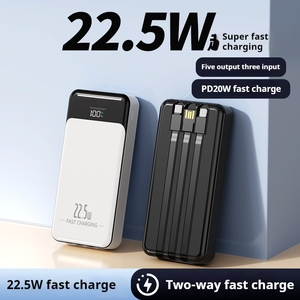 <strong>New</strong> Product Hot Selling Power Bank Fast Charging 20000Mah Built-In Three Cables Convenient Charging Slim Portable Power Banks - Product Image 5
