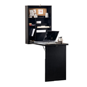 Mesa de comedor plegable multifuncional montada en la pared Escritorio flotante convertible Escritorio de computadora con ahorro de espacio plegable con estante lateral