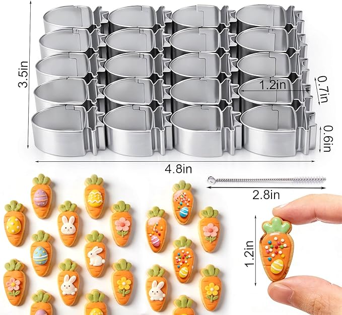 Silver Mini Carrott Cookie Cutter