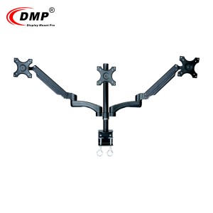 GS352-T Gas Spring Triple Monitor Arm Table <strong>Top</strong> LCD Monitor Stand VESA 100X100 Desktop <strong>Mount</strong> - Product Image 2