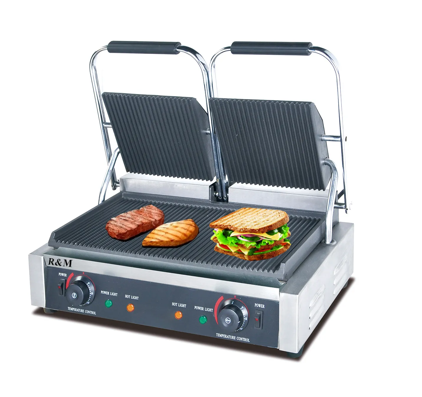Kahvaltı panini ızgara sıcak sandviç makineleri tost makinesi basın İletişim makine de a & elektrikli ticari panini pres makinesi ızgara