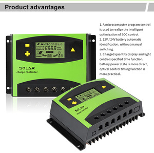 בקר מטען סולארי אוטומטי מלא בקר סוללה 12v 24v 48v 40a 50a 60amp <span class=keywords><strong>pwm</strong></span> בקר טעינה סולארית - Product Image 3