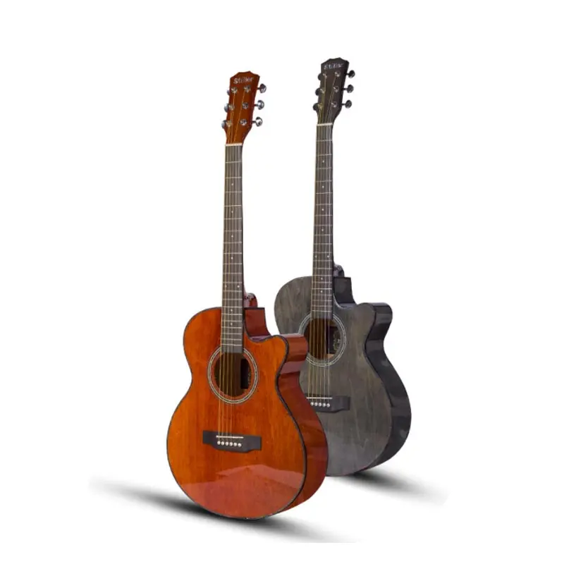 Vendita calda 2022 chitarra a buon mercato 40/41 pollici strumento musicale chitarra classica chitarra acustica cutway fatta a mano per principianti