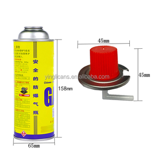 Custom65x158mm แก๊สบิวเทนที่ว่างเปล่าพิมพ์โลโก้สำหรับตั้งแคมป์กลางแจ้ง - Product Image 3