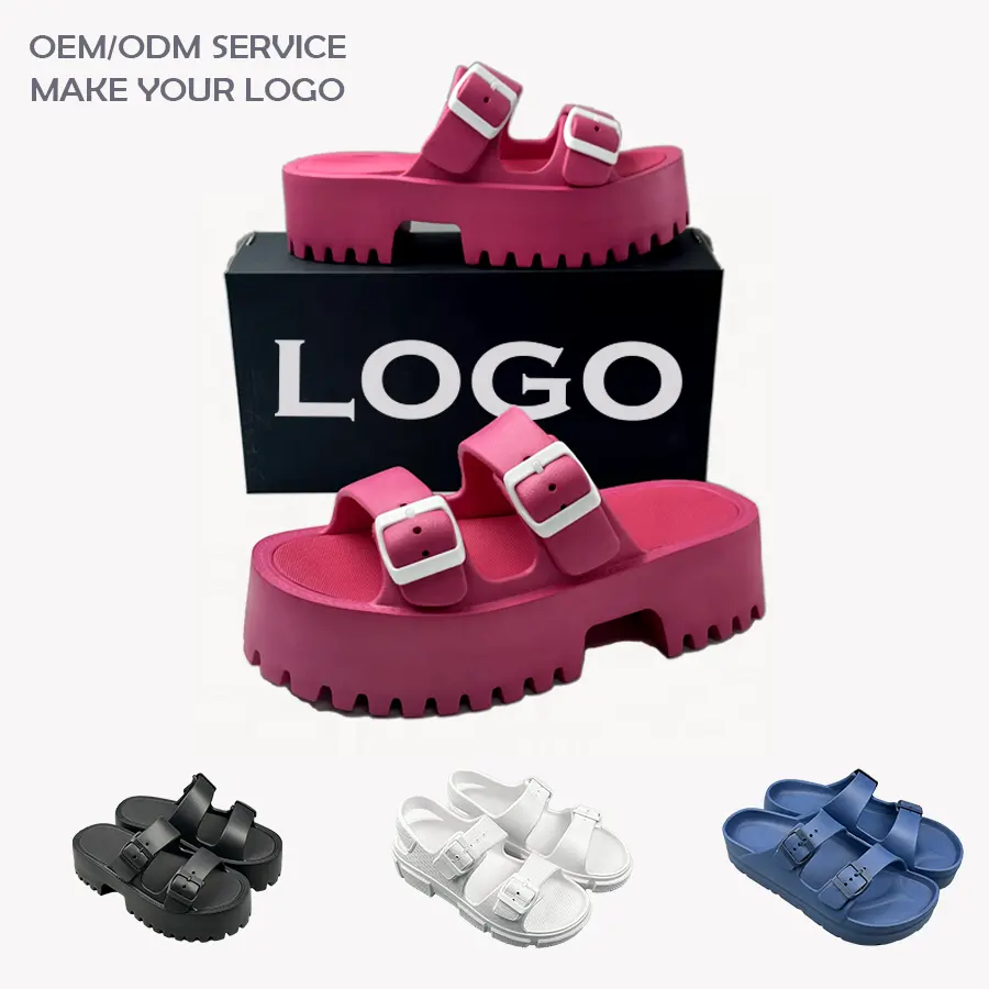 Pantofole personalizzate di alta qualità materiale EVA con piattaforma Open Toe Design per l'estate e la primavera per uso interno