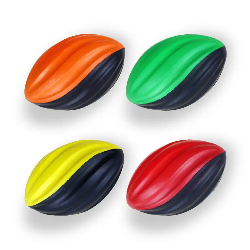 New Peculiar PU Foam Rugby Stress Ball Slow Rebound Spiral Sponge Solid Ball Children's Toys Wholesale
