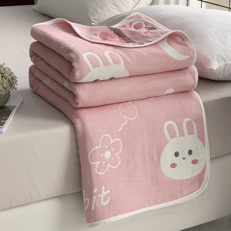 Powder bunny-six layers yarn towel summer