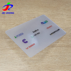 顶级定制信用卡尺寸透明磨砂聚氯乙烯透明名片 - Product Image 5