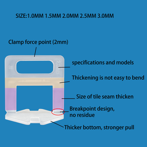 2024 Modern Design Hot Sale 100pcs/bag Ceramic Leveler <strong>Tile</strong> Lippage System <strong>Tile</strong> Leveling Tools - Product Image 4