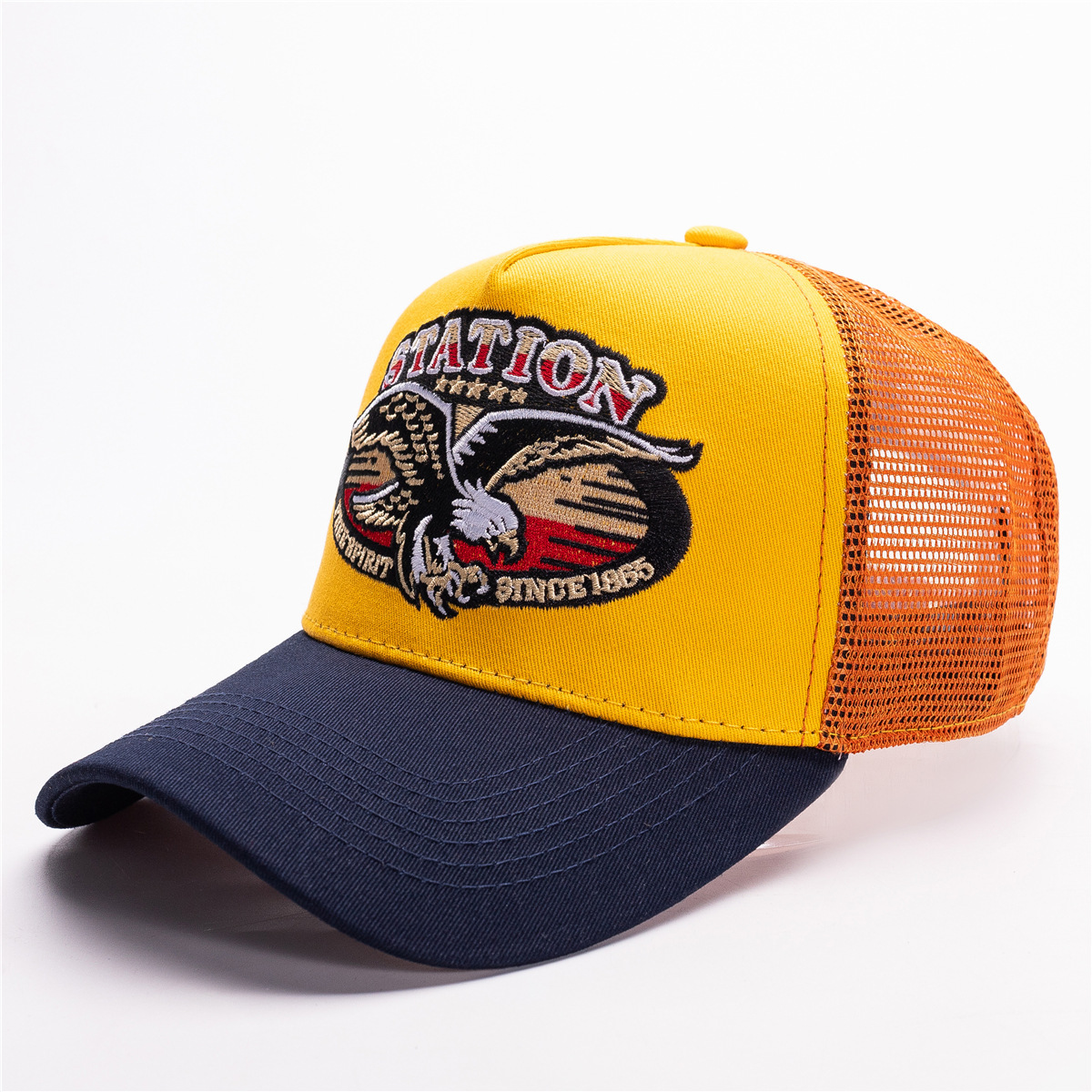 Eagle-yellow + navy brim
