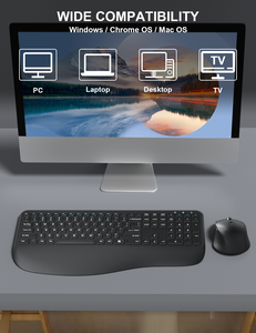 Precio bajo Soporte de fábrica Bajo MOQ OEM ODM BT Receptor USB Combo de teclado y mouse inalámbrico 2,4G Teclado de computadora Uso Oficina
