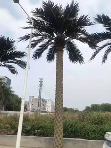 人工グラスファイバーヤシの木屋外大きなリアルタッチ植物10 ft人工ココナッツヤシの木ハワイヤシの木