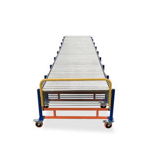 Adjustable Height Portable Retractable Truck <strong>Loading</strong> and <strong>Unloading</strong> Poly-v Belt Driven Roller Conveyor - Product Image 6