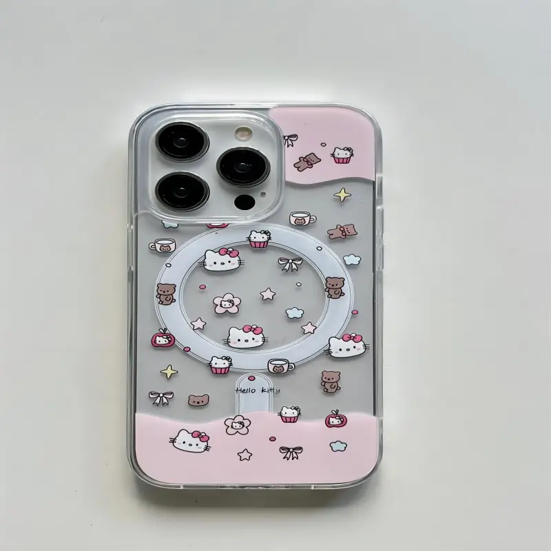 Capa de celular para iphone 11 12 13 14 15 Pro Max, capa de alta qualidade com gato fofo para mulheres