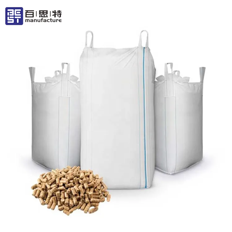 Super Sac En Vrac Sac Débris PP Antistatique Acceptable Personnalisé Grand Sac 1 Tonnes 1.5 Tonnes pour Pellet Bitume Cendres Du Sol 500-3000kg 5:1