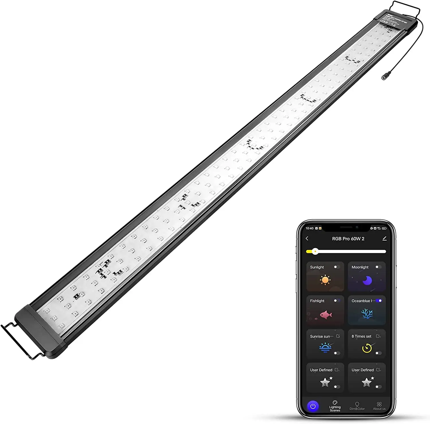 Telecomando Smart Aquarium Light 30cm 60cm 90cm 120CM Super Thin Fish Tank lampada per acquario piantata illuminazione per acquario a LED