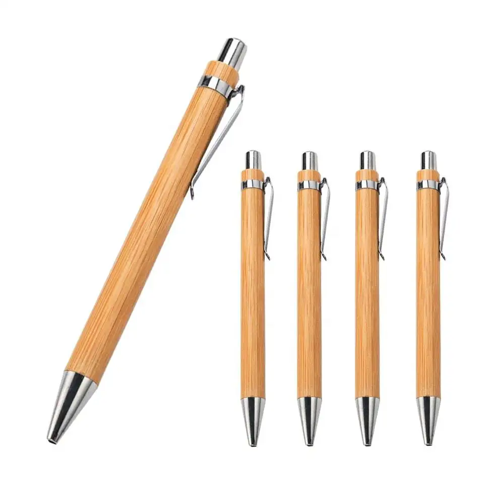 Bolígrafo de bambú para publicidad, madera ecológica, barato, promocional