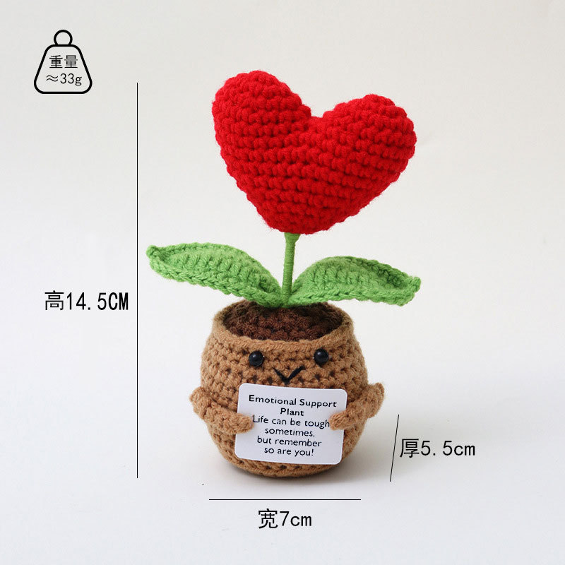 Red love potted e card