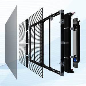 P3.91-7.82 esterno <span class=keywords><strong>LED</strong></span> vetro trasparente schermo pubblicitario 3D pellicola <span class=keywords><strong>LED</strong></span> Shopping Window modulo <span class=keywords><strong>Display</strong></span> IP65 per uso della metropolitana