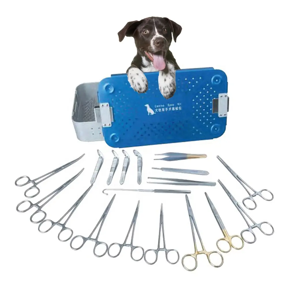 Kits de esterilización canina de instrumentos microquirúrgicos veterinarios médicos de proveedor integral para perros