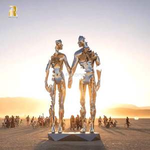 Ngoài trời Trừu Tượng nghệ thuật thép không gỉ khổng lồ vài tác phẩm điêu khắc để bán - Product Image 5