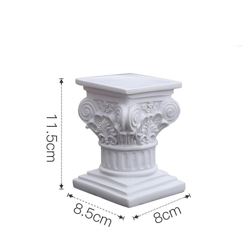 Colonne romaine carrée blanche S