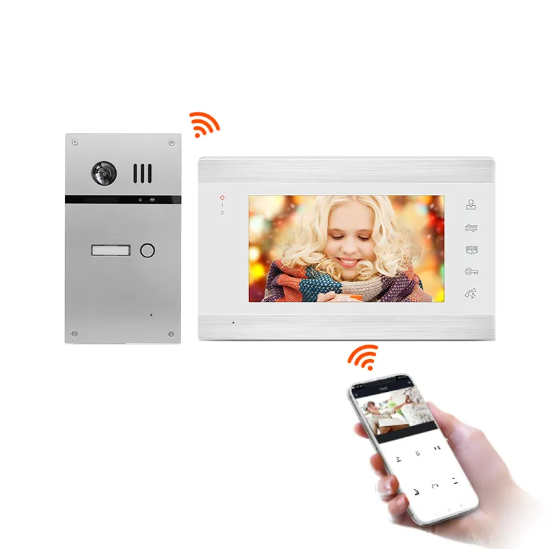 Timbre inalámbrico para puerta, sistema de intercomunicación para teléfono, vídeo, wifi, aplicación móvil, inteligente, tuya, barato