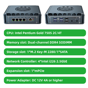 Smart Fan Mini <strong>Network</strong> <strong>Device</strong> with Intel 11th Gen Pentium 7505 4x2.5G Ethernet for Virtual Machine Firewall Router G31F-7505-4L - Product Image 2
